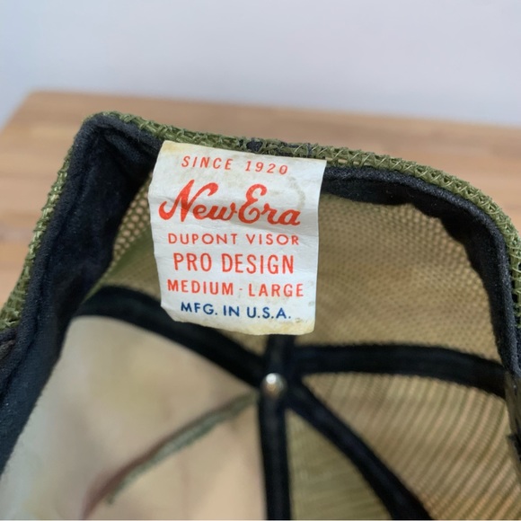 Vintage Lufkin Tools Camouflage Mesh Back Trucker Hat New Era Pro Design - Picture 8 of 8